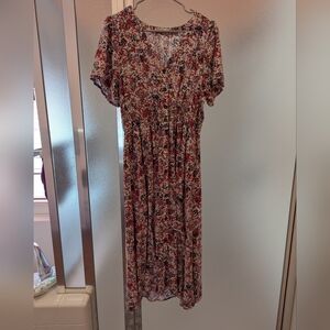 Marine Layer Annika Floral Midi Dress